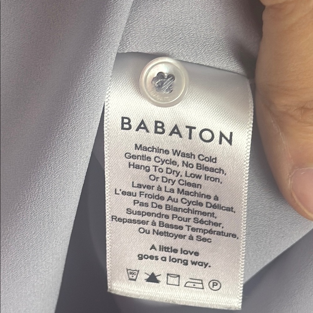 Aritzia Babaton Oversized Light Gray Blouse Size 1 - Picture 10 of 12